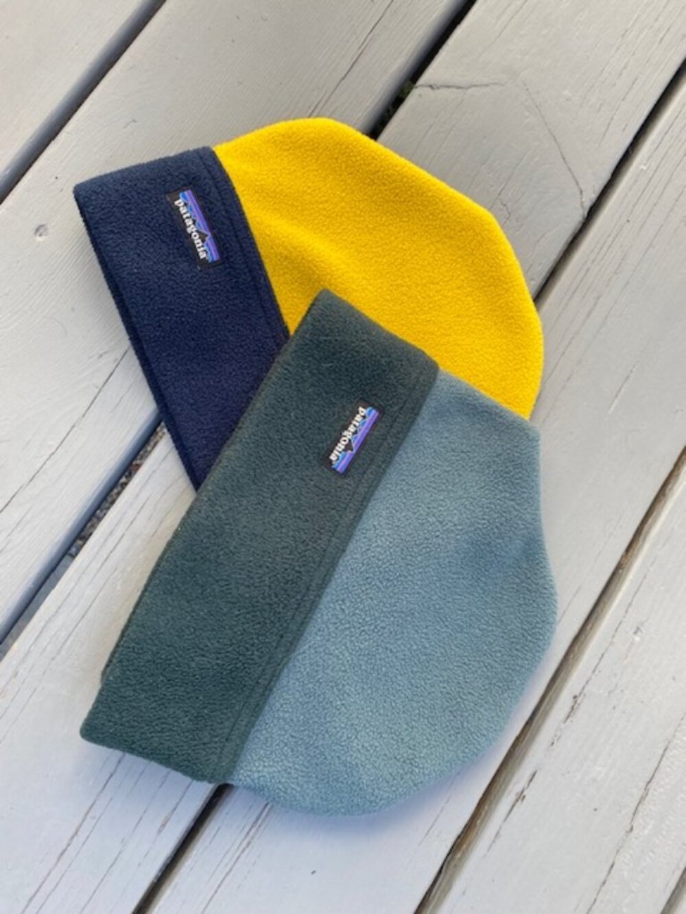 2 Patagonia Fleece Beanies - Large